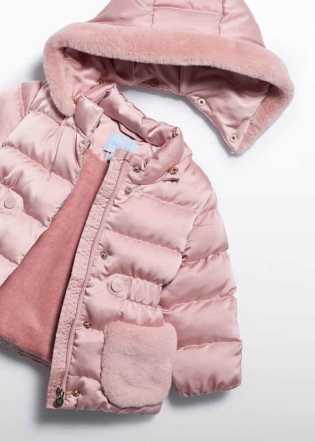 Coat Mini Girls Pink - Abel & Lula