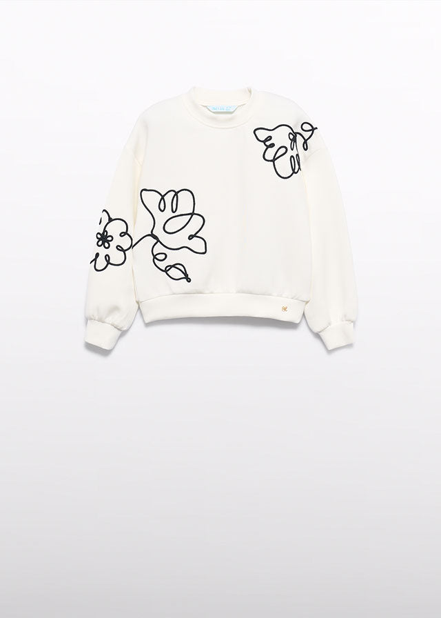 Sweater Creme Flower - Abel & Lula