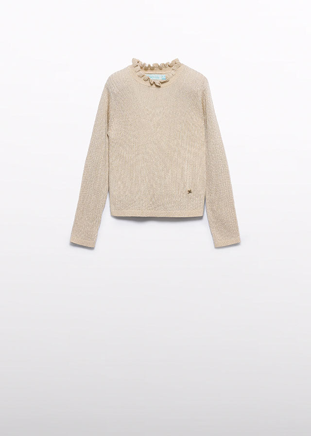 Knitting Turtleneck Beige - Abel & Lula