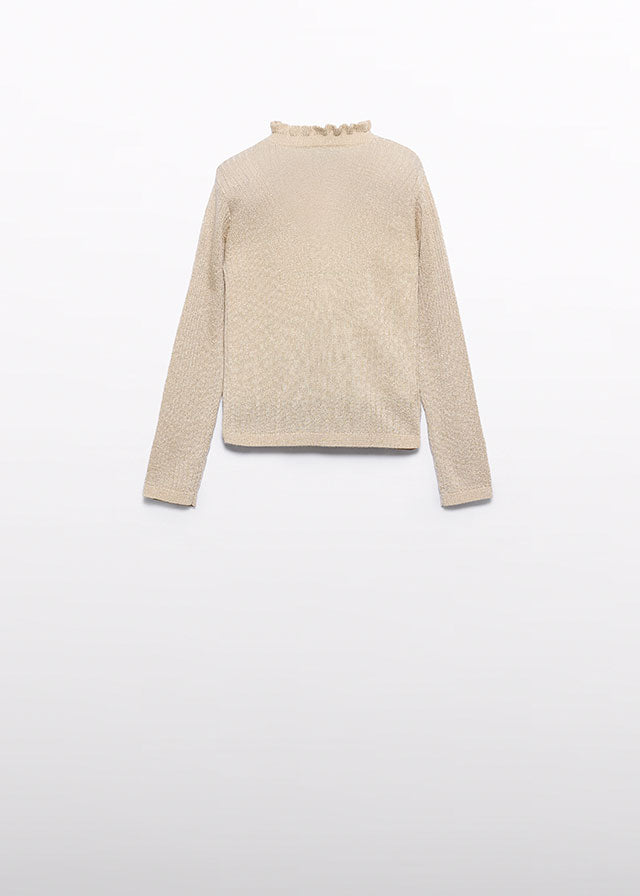 Knitting Turtleneck Beige - Abel & Lula
