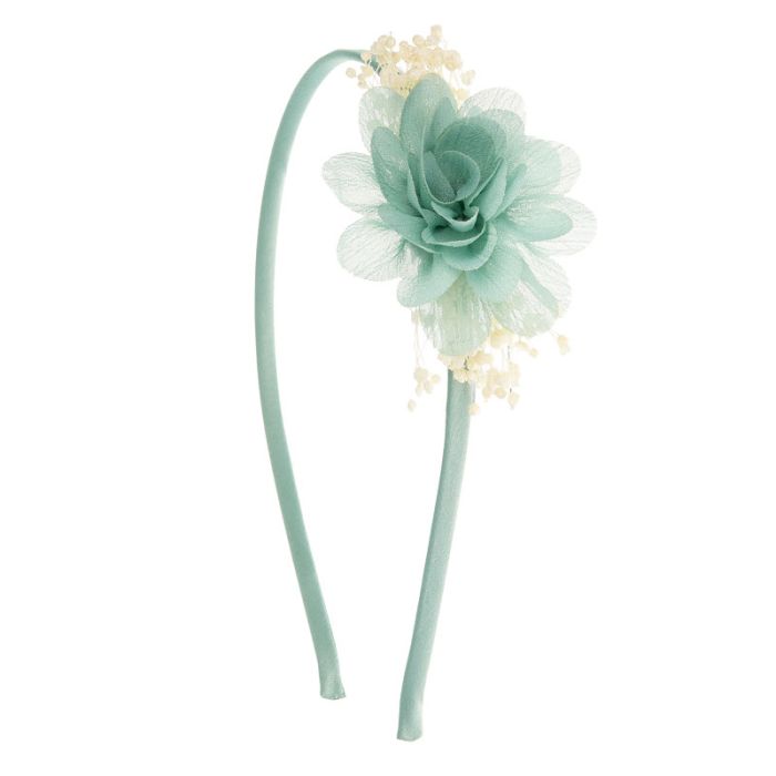 Mini Flower Diadeem - Green
