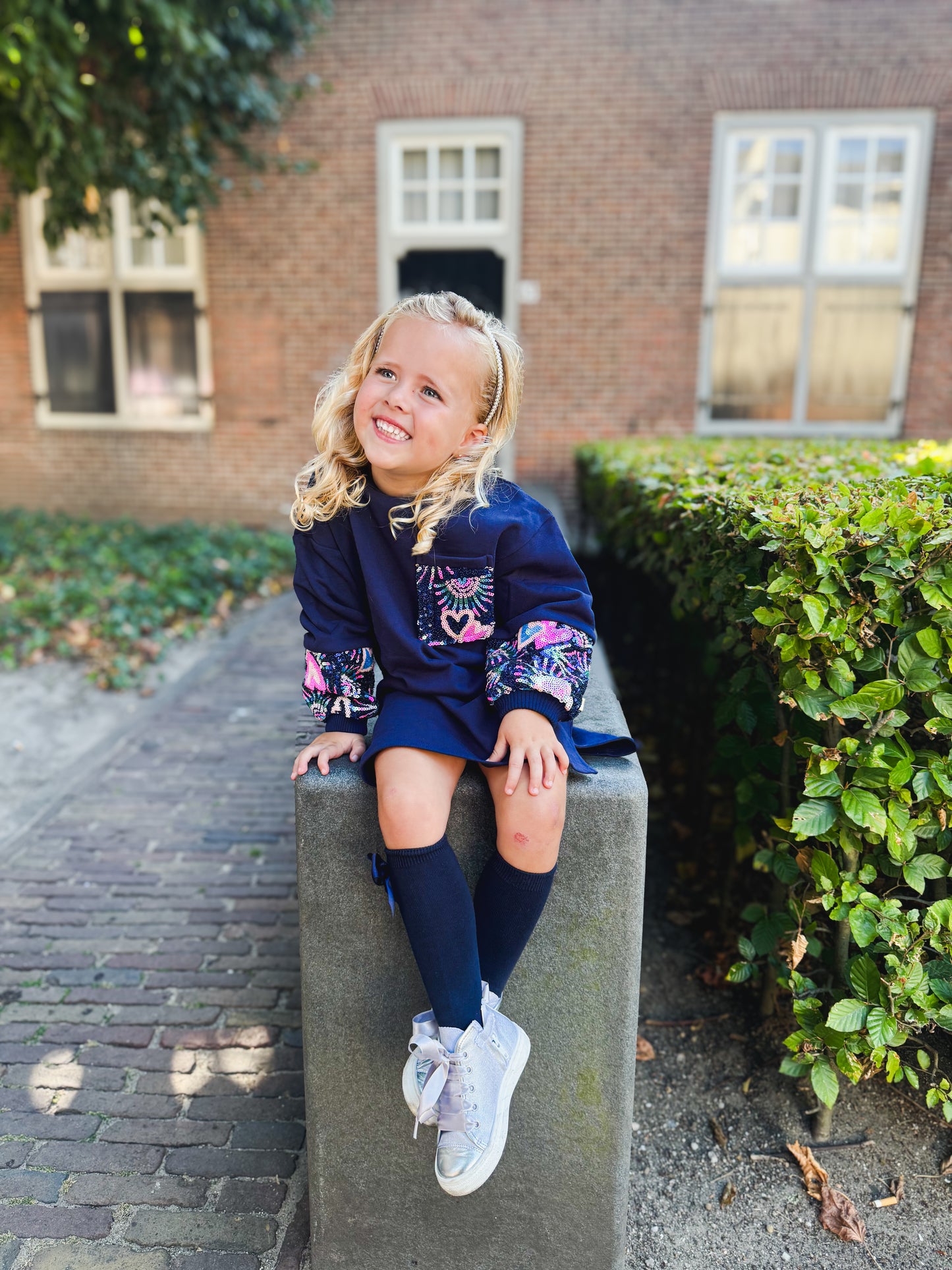 Dress Navy Glitter - Billieblush
