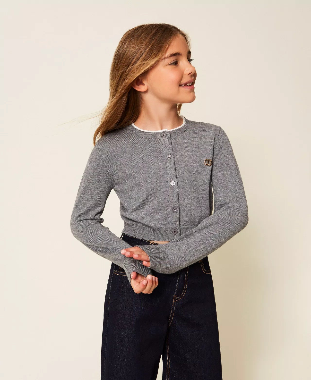Korean Cardigan Grey - Twinset