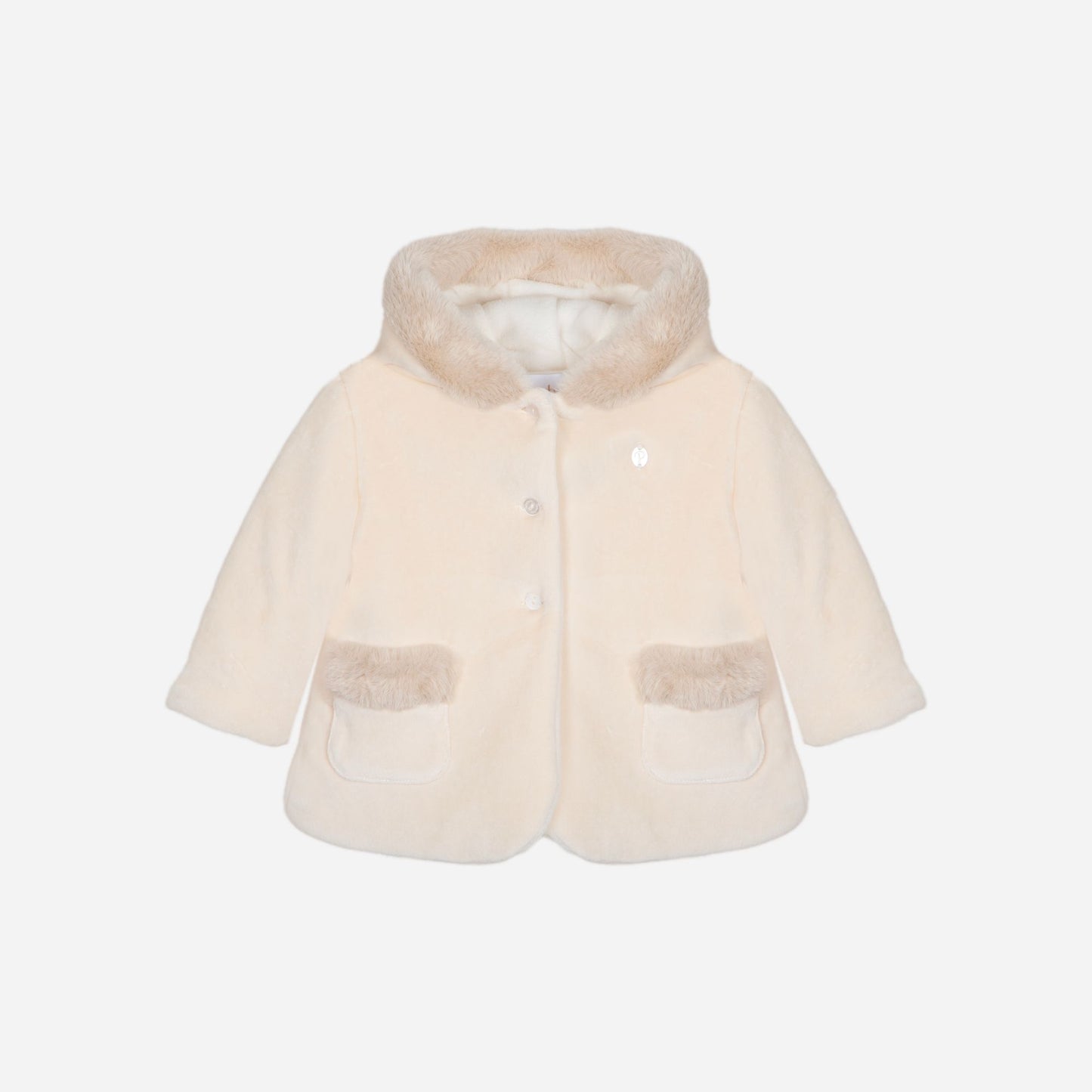 Beige velours Coat - Patachou