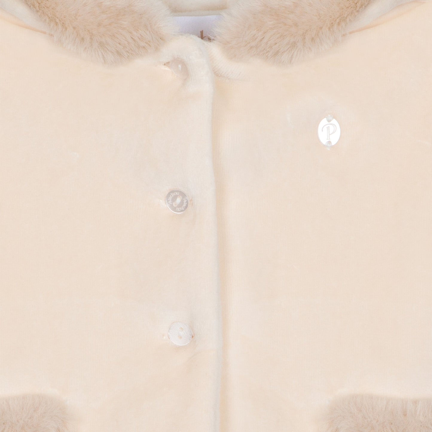 Beige velours Coat - Patachou