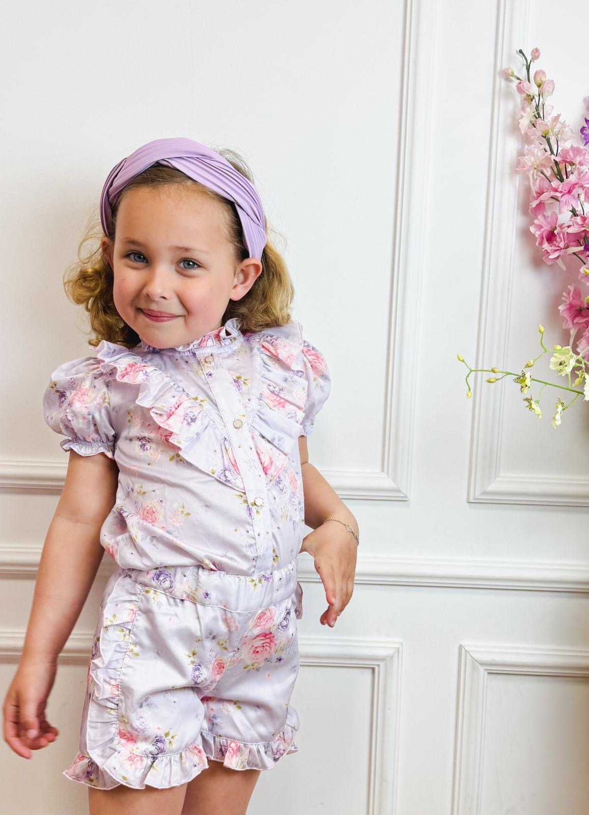 Blouse Violet Flower - Petite Zara