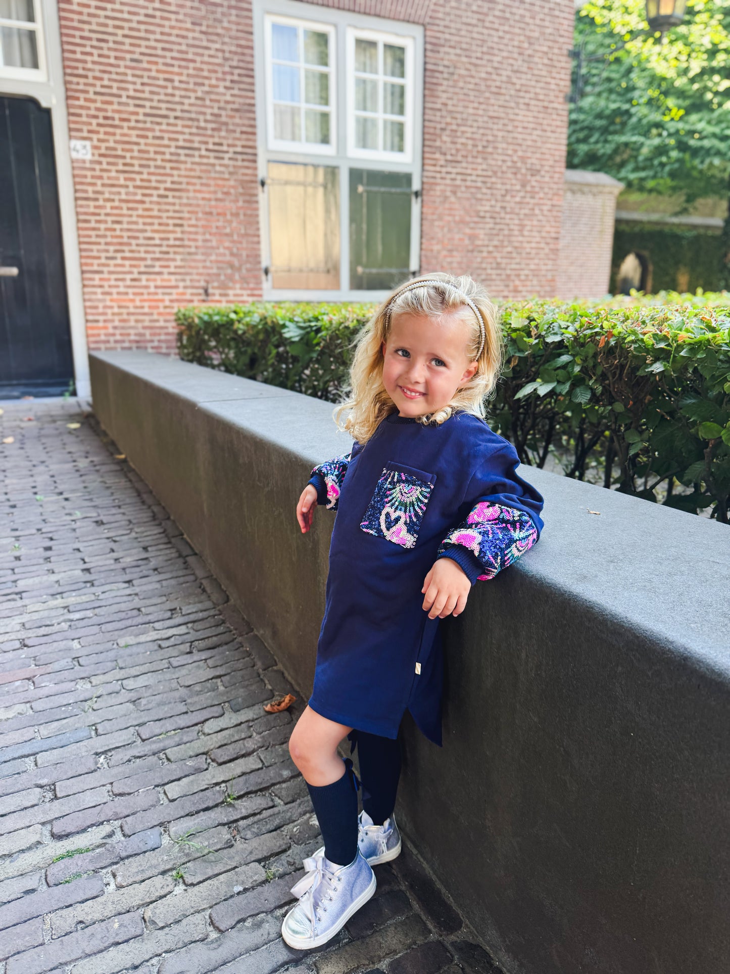 Dress Navy Glitter - Billieblush