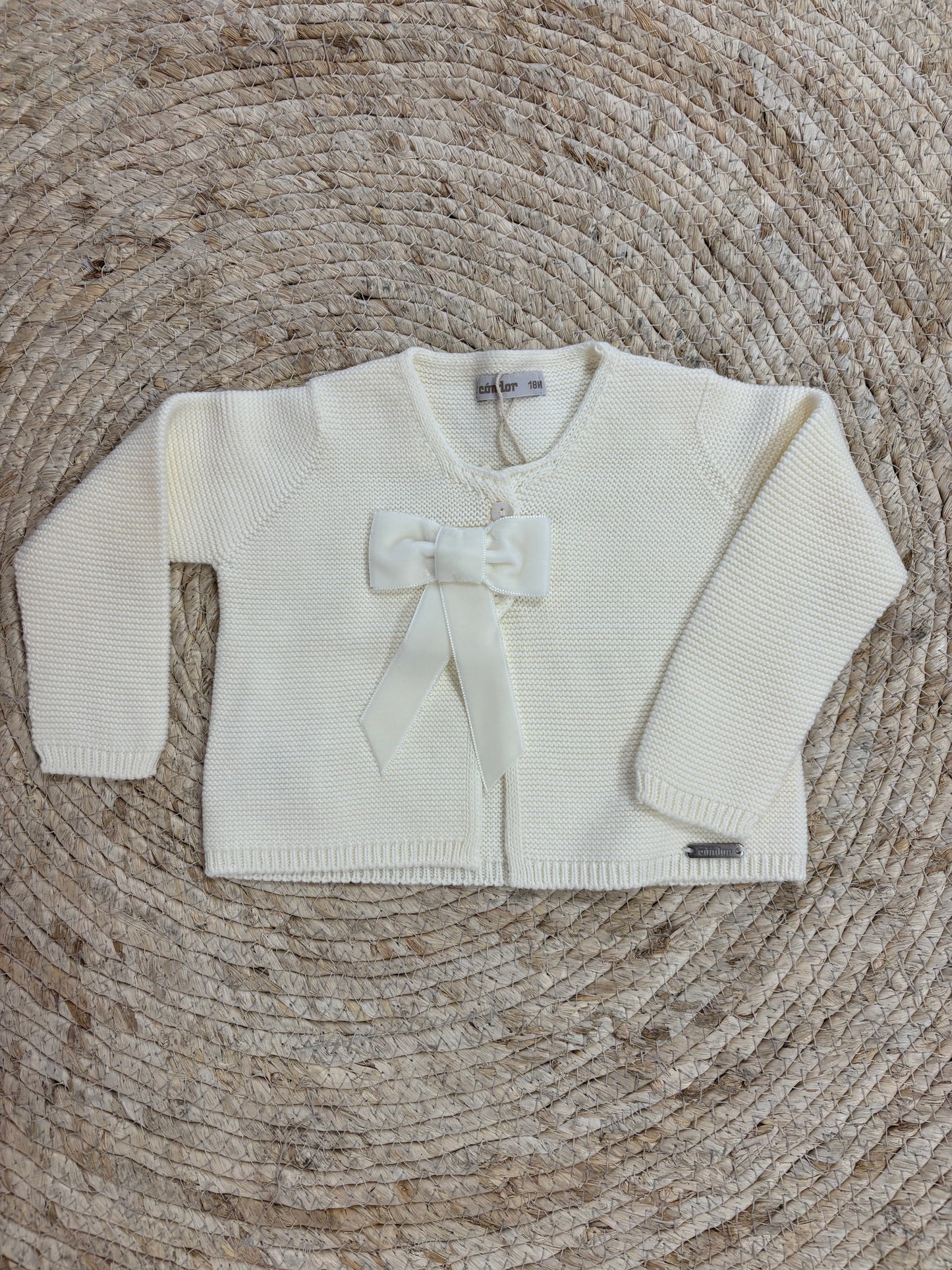 Cardigan Velvet Bow Créme - Condor