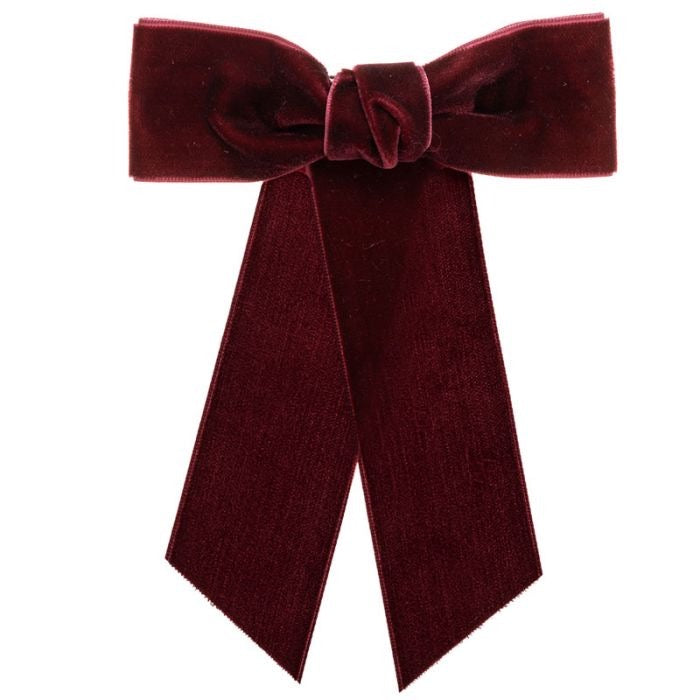 Velvet Bow Burgundy - Siena