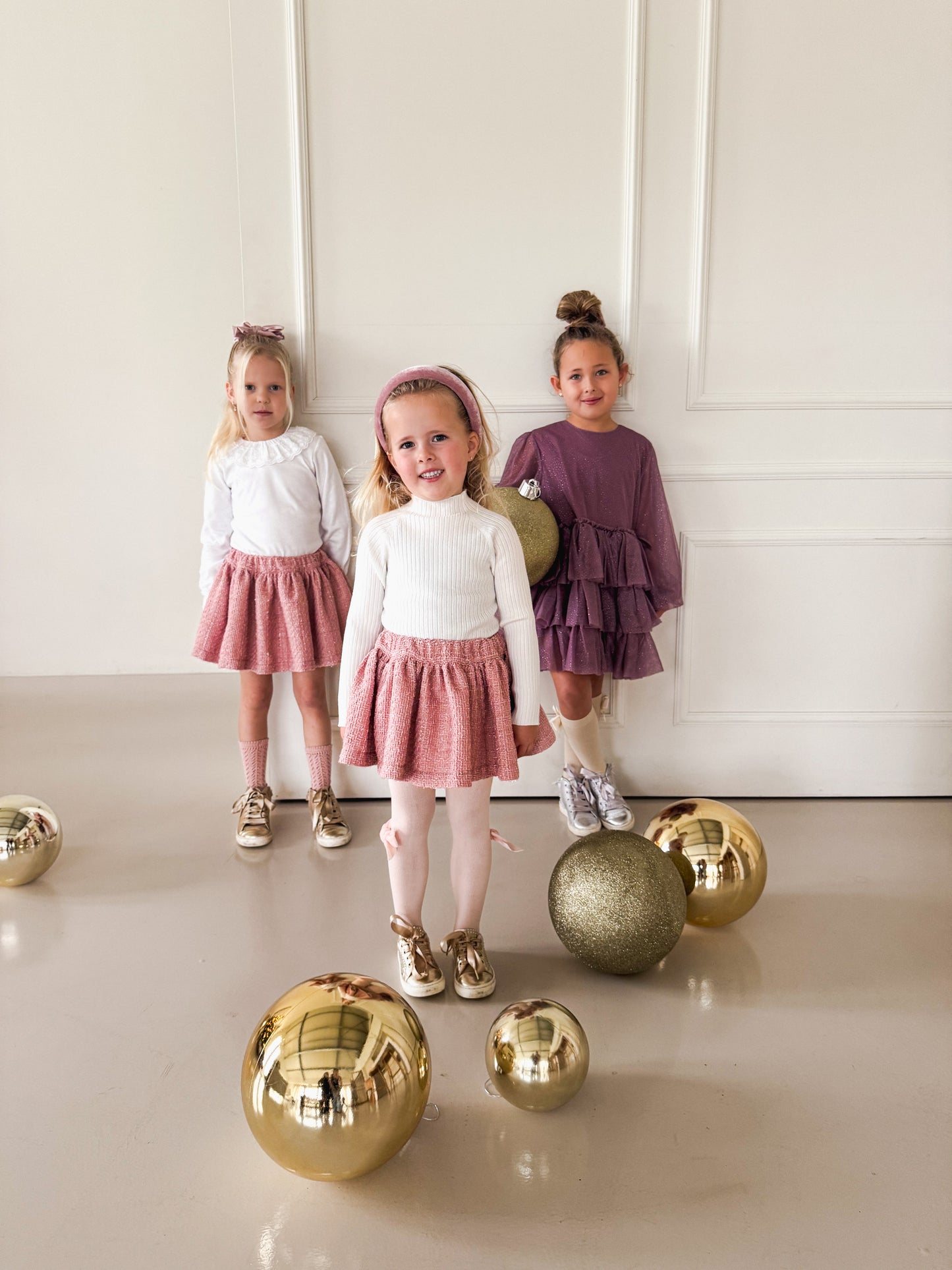 Skirt Dusty Pink Tweed - Petite Zara