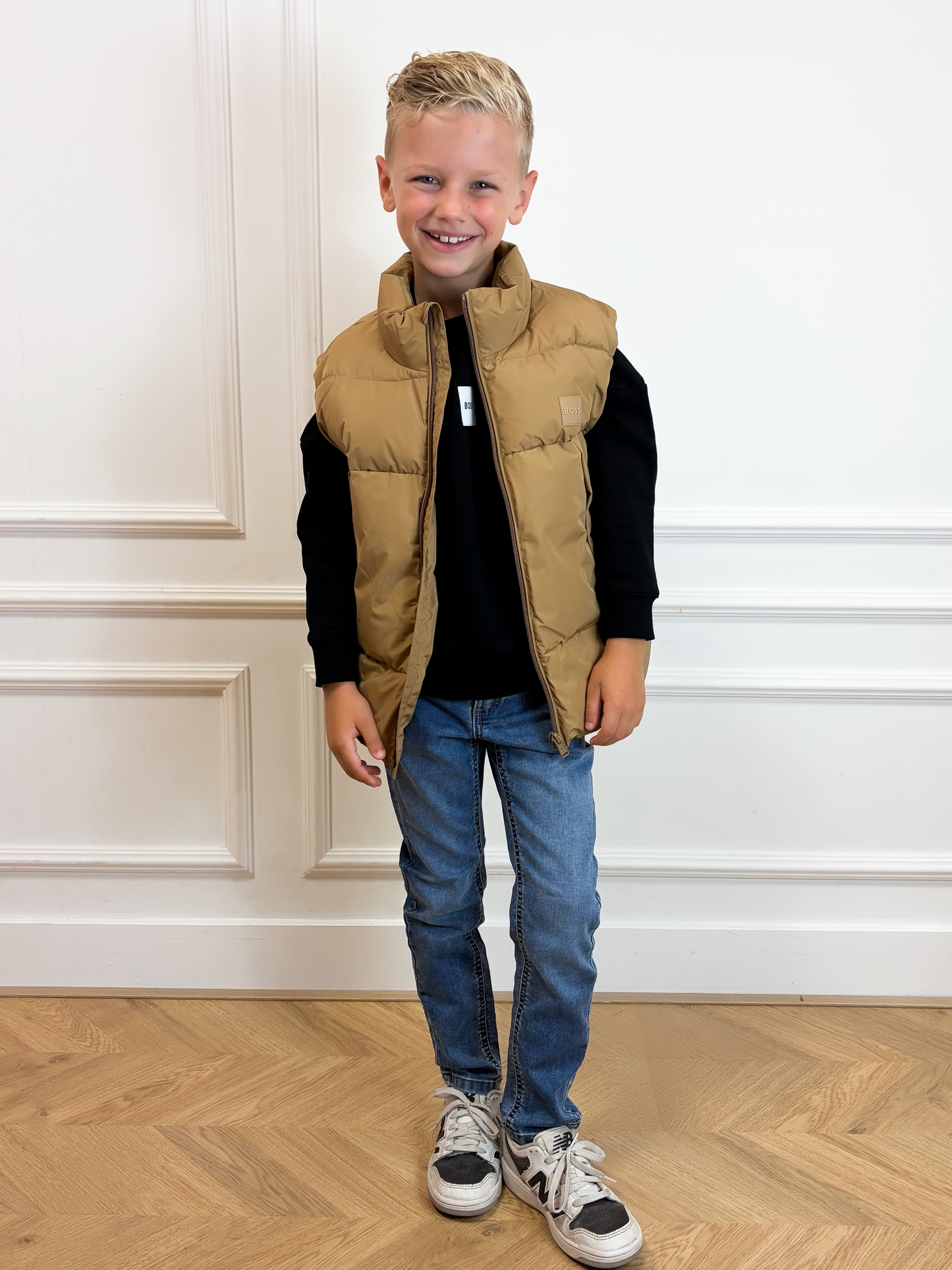 Bodywarmer Camel Jongens - Boss