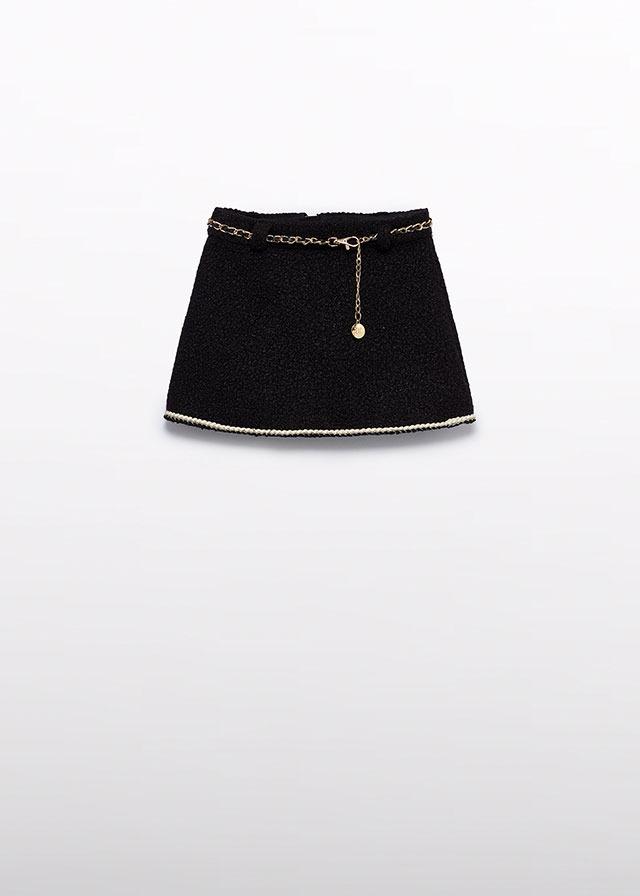 Skirt With Belt Black - Abel & Lula