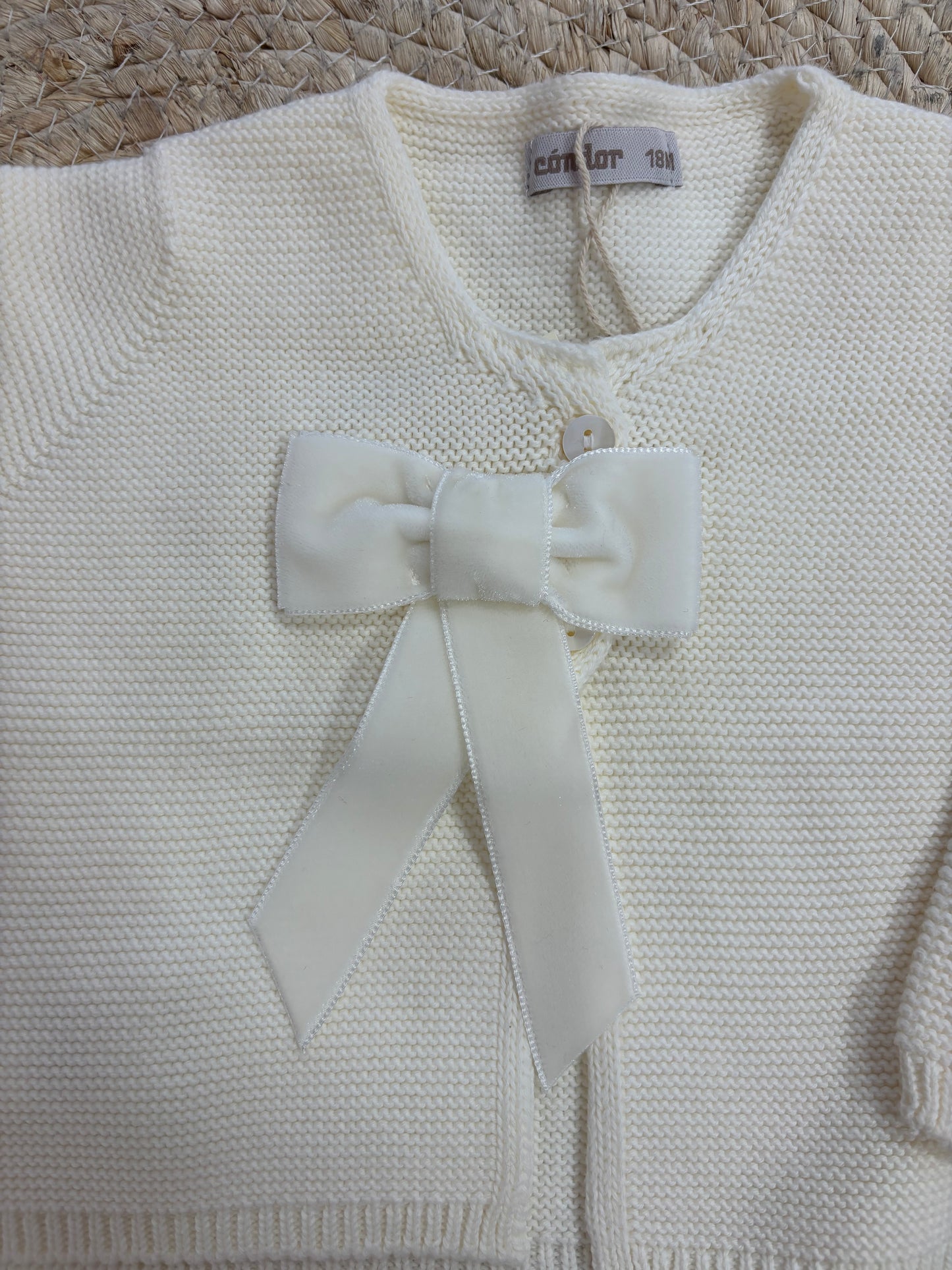 Cardigan Velvet Bow Créme - Condor