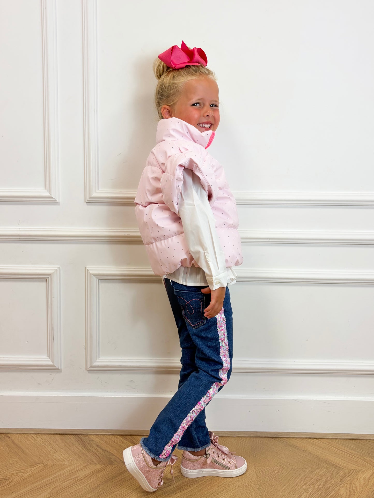 Bodywarmer Glitter Roze - Billieblush