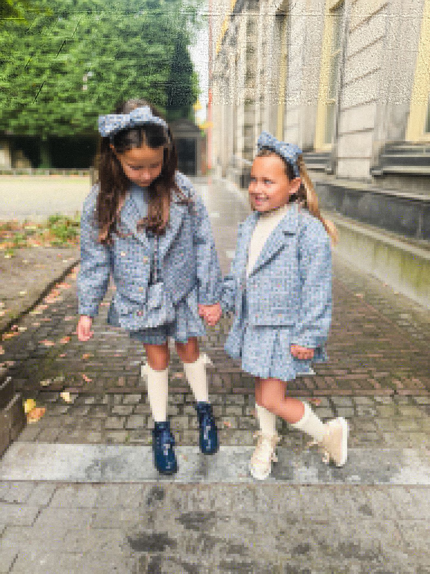 Tweed Coat Blue - Abel & Lula
