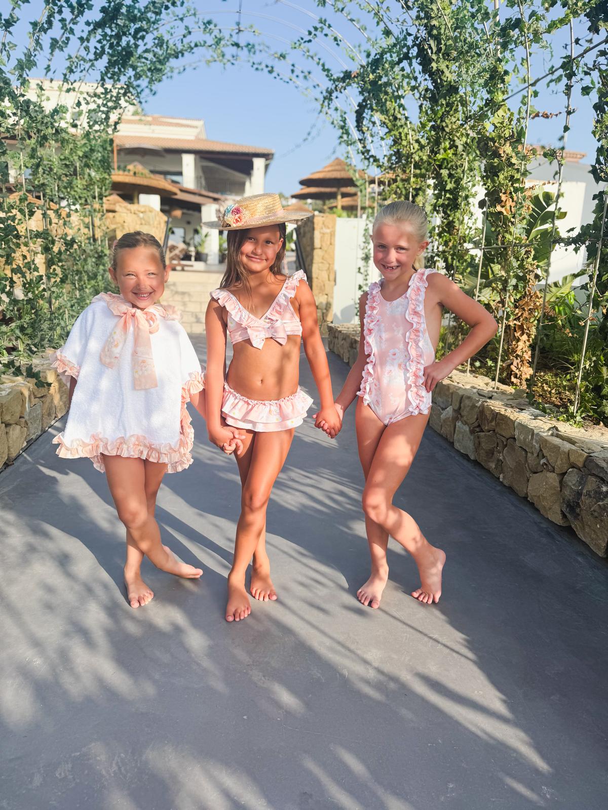 Swimsuit Flower Orange - Petite Zara