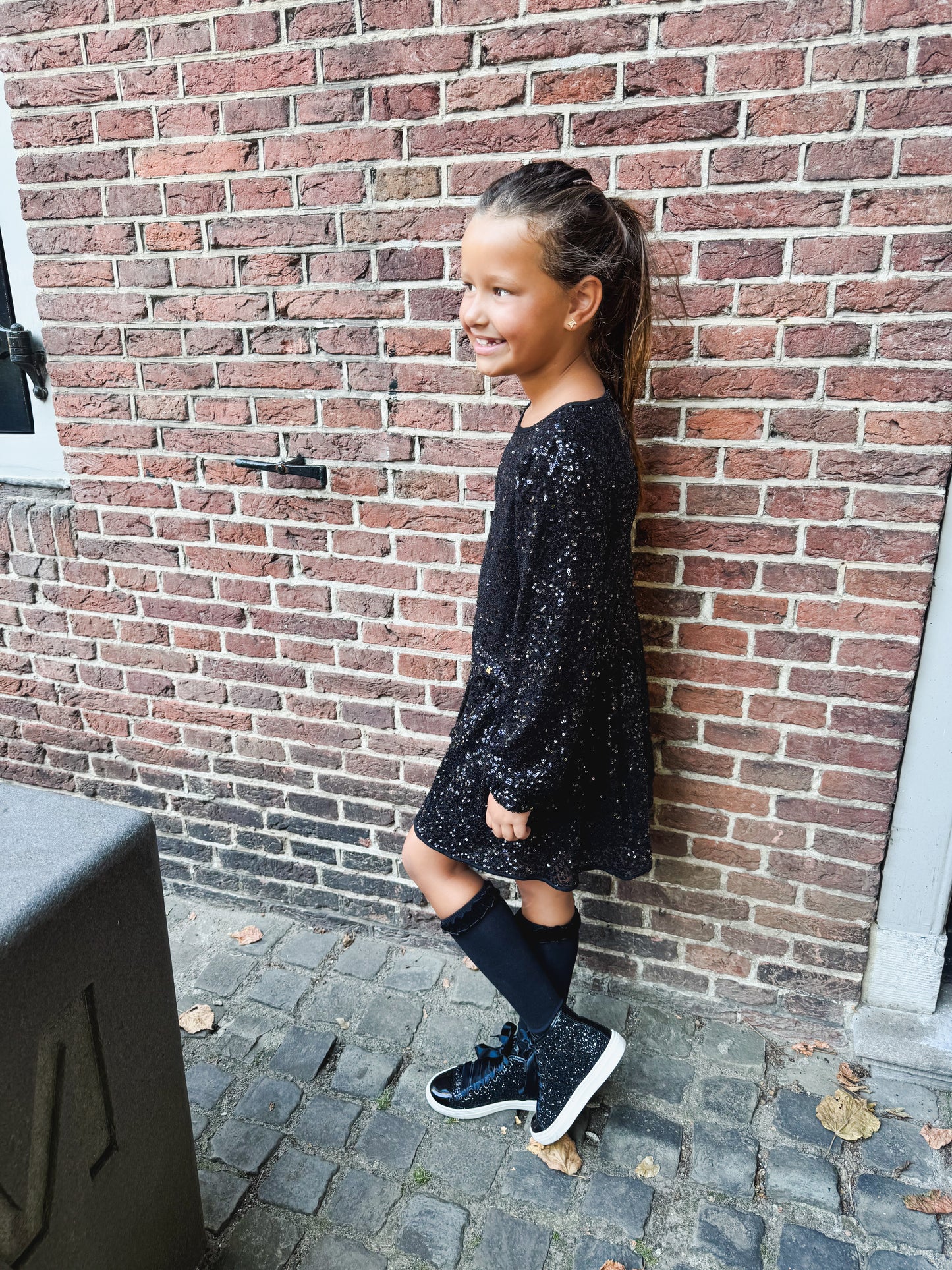 Dress Glitter Black - Abel & Lula