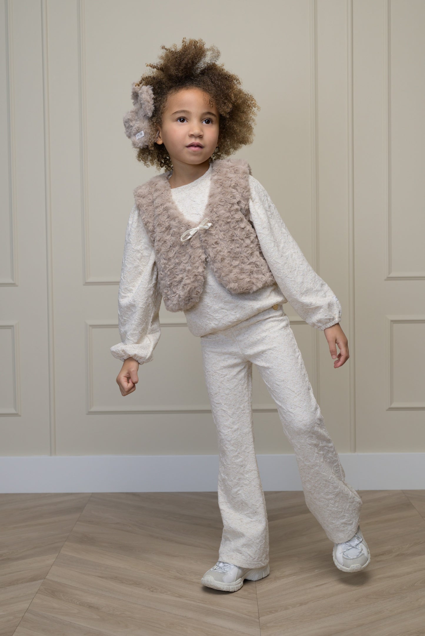 Flair Broek Meisjes Beige - Le Chic