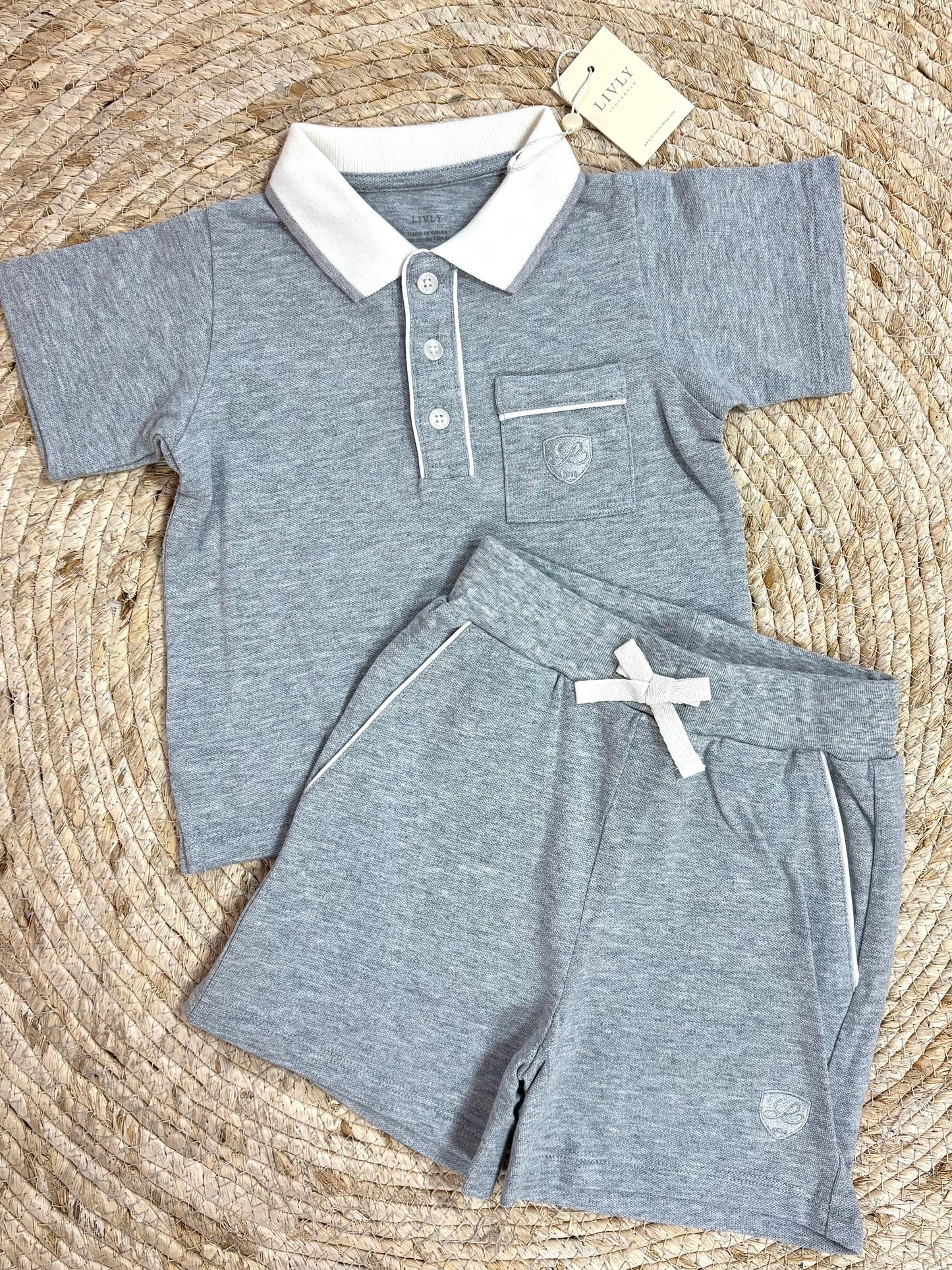 Pike Polo Set Grey - Livly