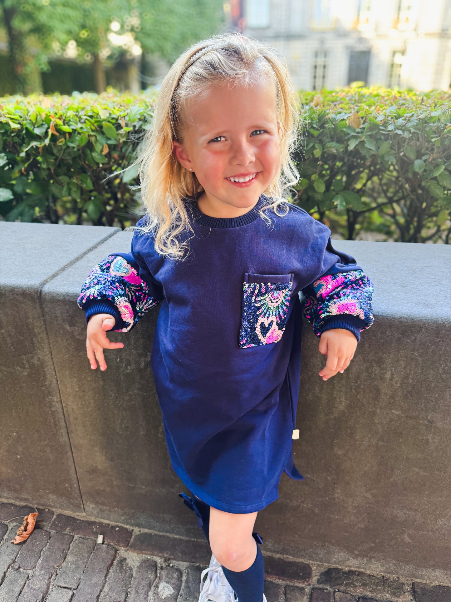 Dress Navy Glitter - Billieblush