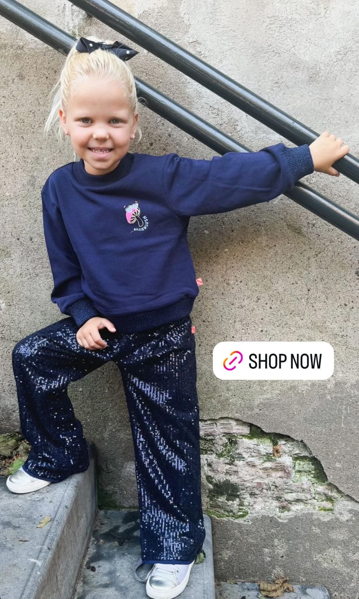 Tracksuit Pants Navy - Billieblush