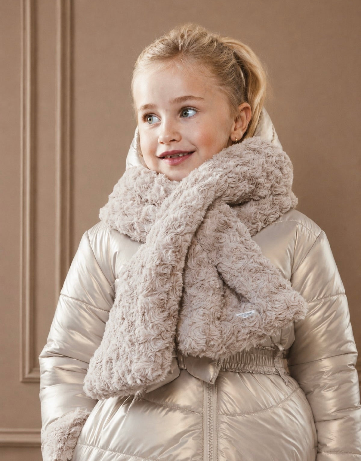 Zachte Sjaal Meisjes Bruin - Le Chic