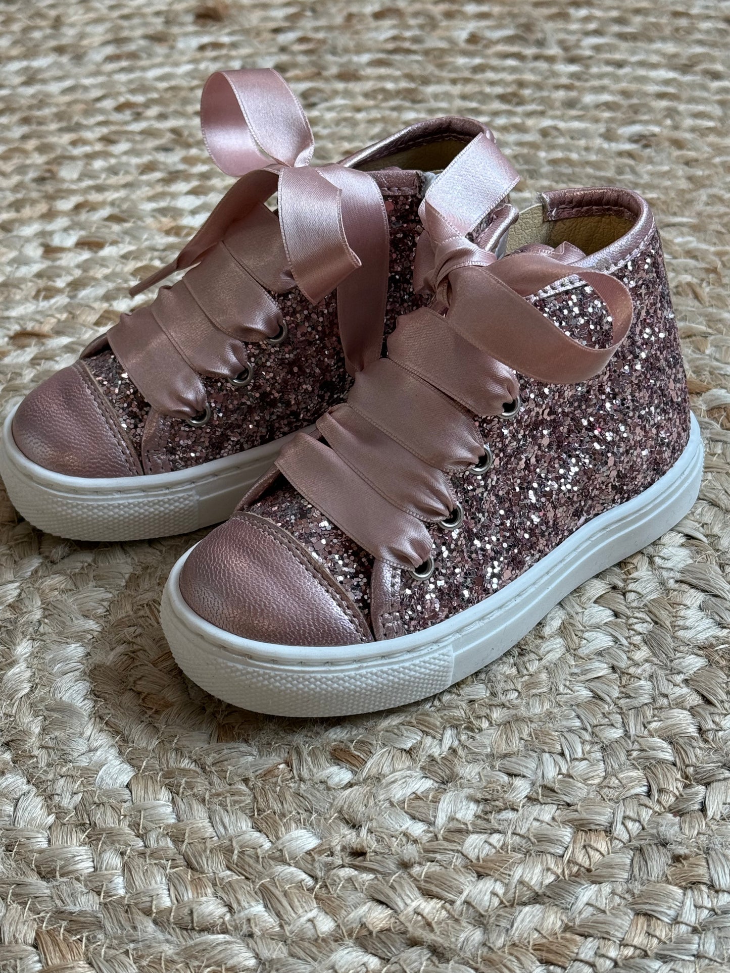 Hoge Sneaker Glitter Roze - Andanines