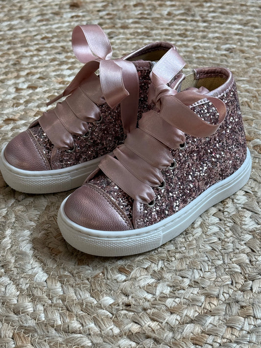 Hoge Sneaker Glitter Roze - Andanines