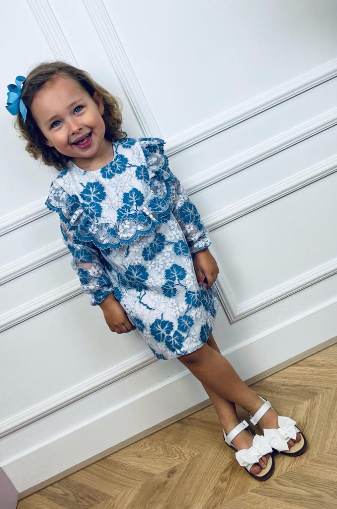 Lace Dress Blue - Petite Zara