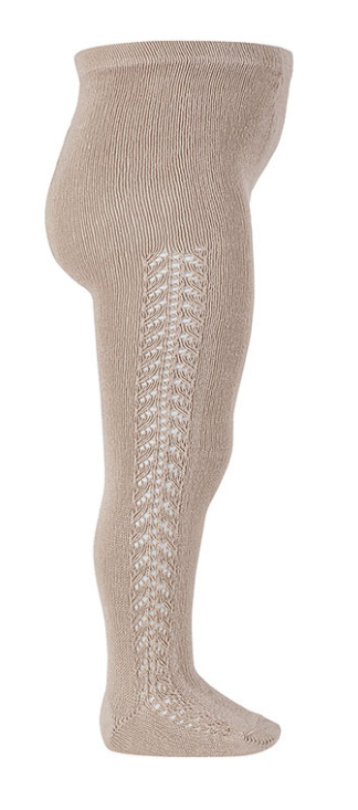 Condor Tights Side Openwork - Stone