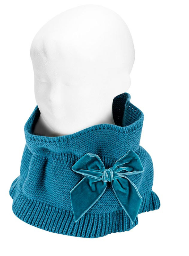 Scarf Velvet Bow Ocean - Condor