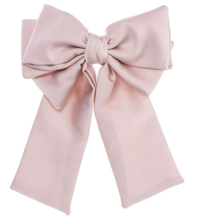 Hair Barrette With Large Satin Hairbow pink - Siena