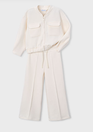 Pique Tracksuit Off White - Mayoral