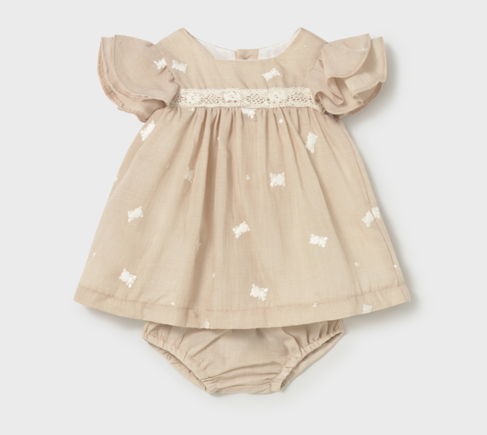 Dress Embroid Beige - Mayoral