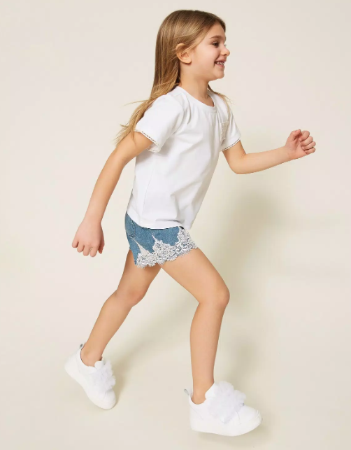 Denim Lace Short - Twinset