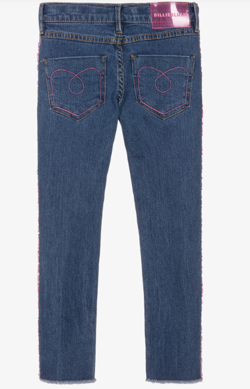 Jeans Blauw Meisjes met lovers - Billieblush