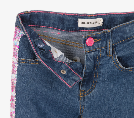 Jeans Blauw Meisjes met lovers - Billieblush