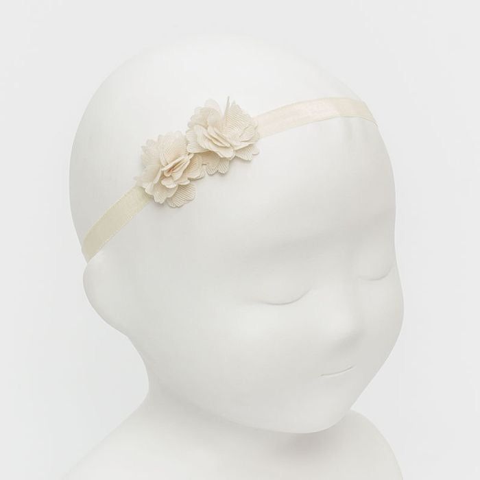 Baby headband flowers Creme - Siena