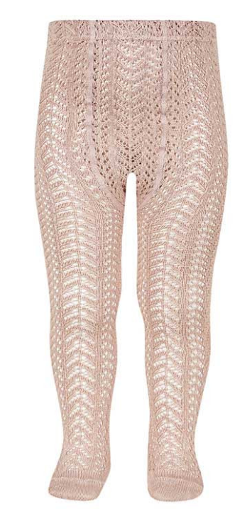 Condor Tights Perle Openwork - Old Rose
