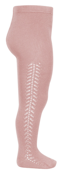 Condor Tights Side Openwork - Pale Pink
