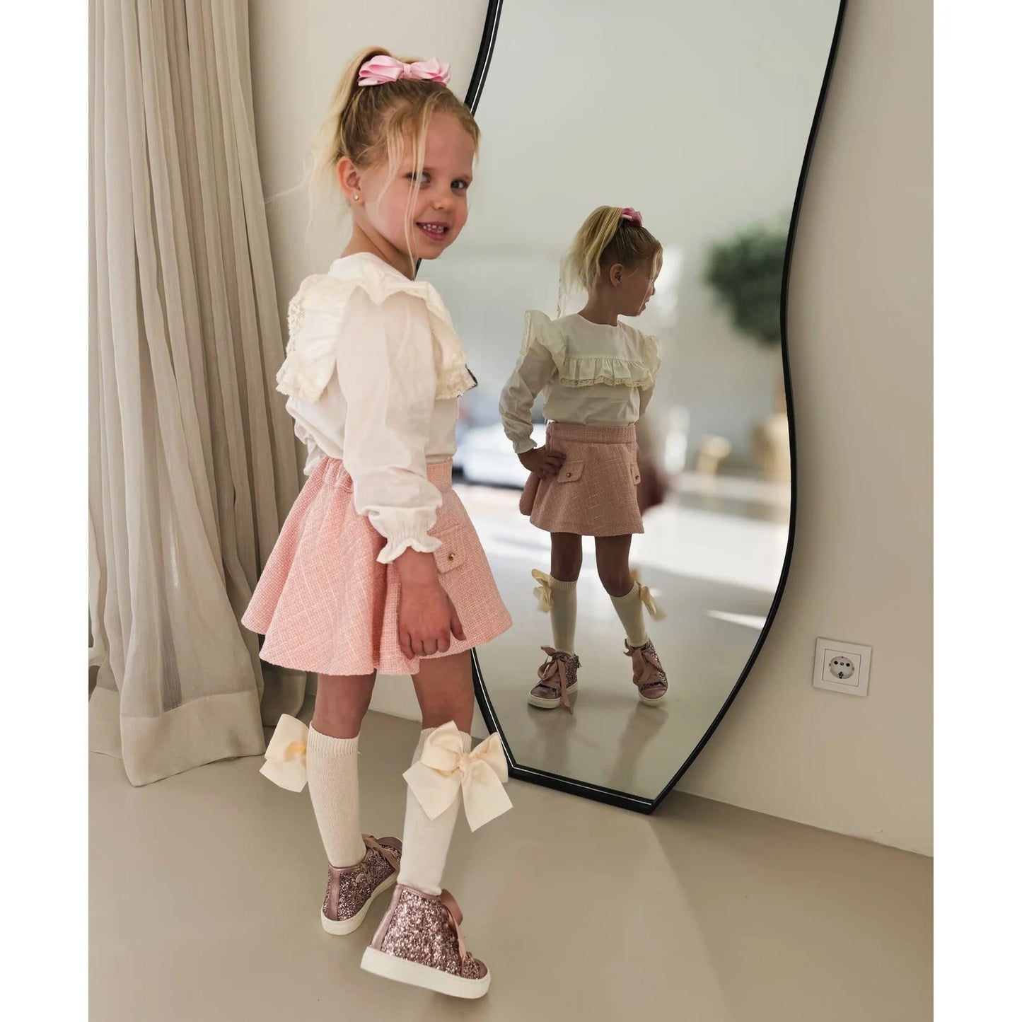 Tweed Skirt Pink - Petite Zara