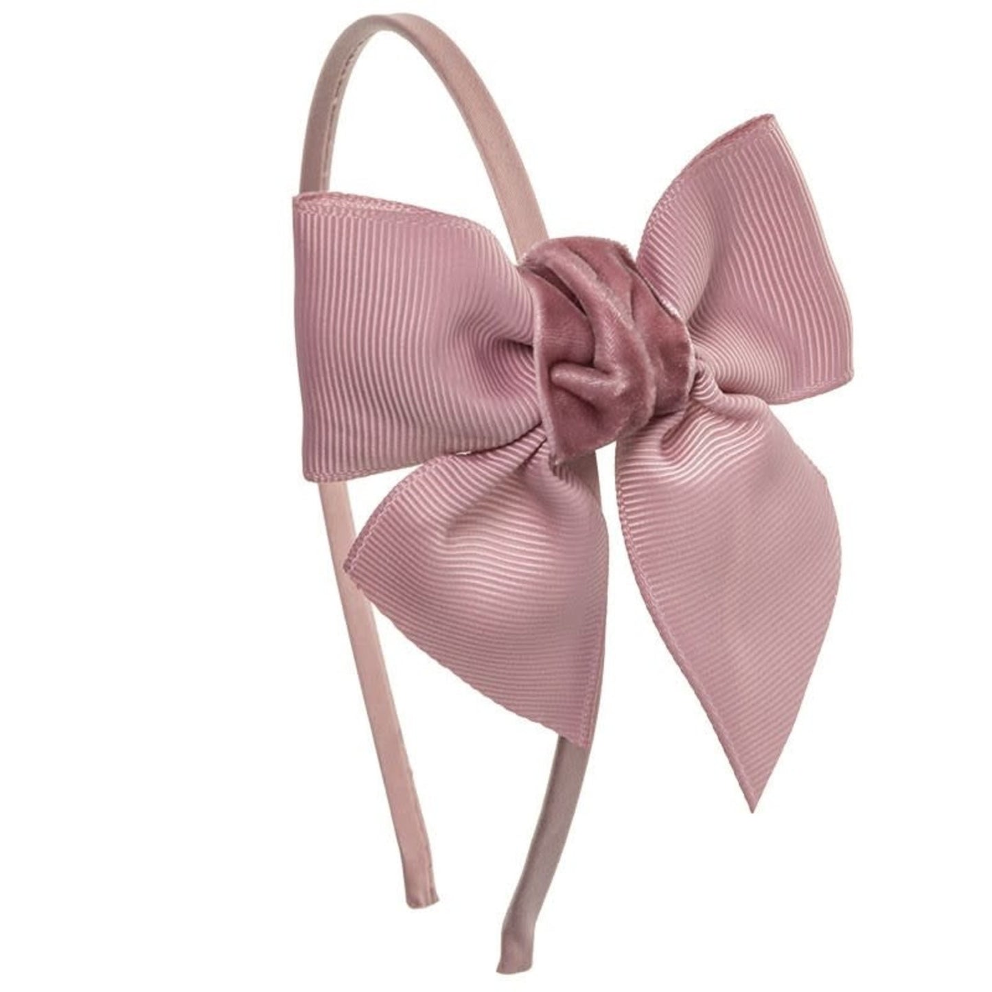 Diadeem Butterfly Bow Velvet Pale Pink - Siena