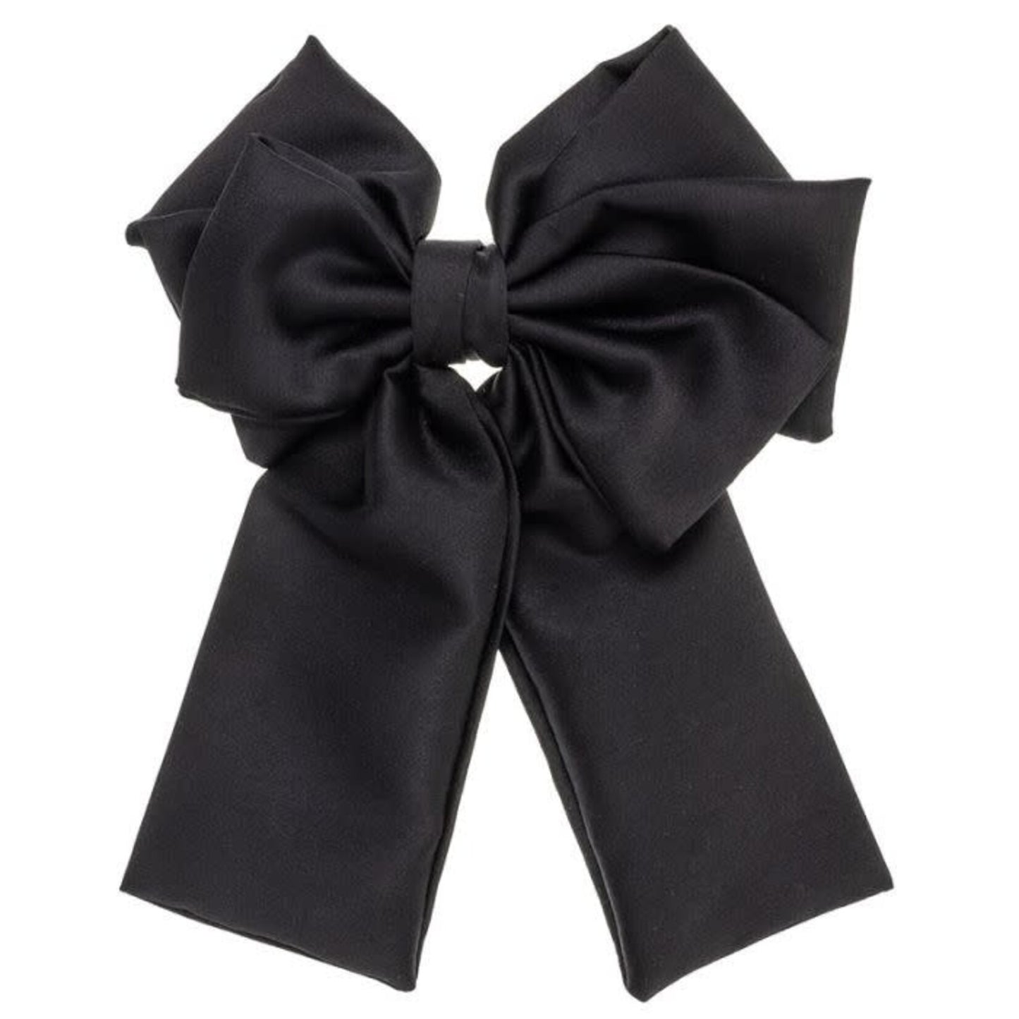 Large Hairbow Satin Black - Siena