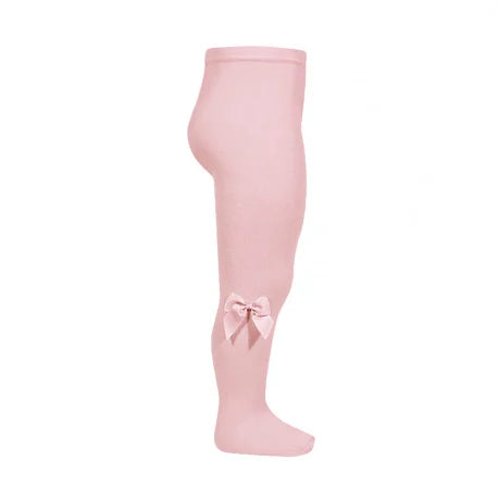 Condor Tights With Grosgrain Bow - Pale Pink