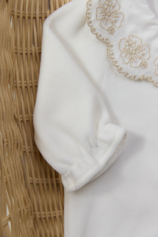 Babysuit Velour White Amelie - Tartine et Chocolat