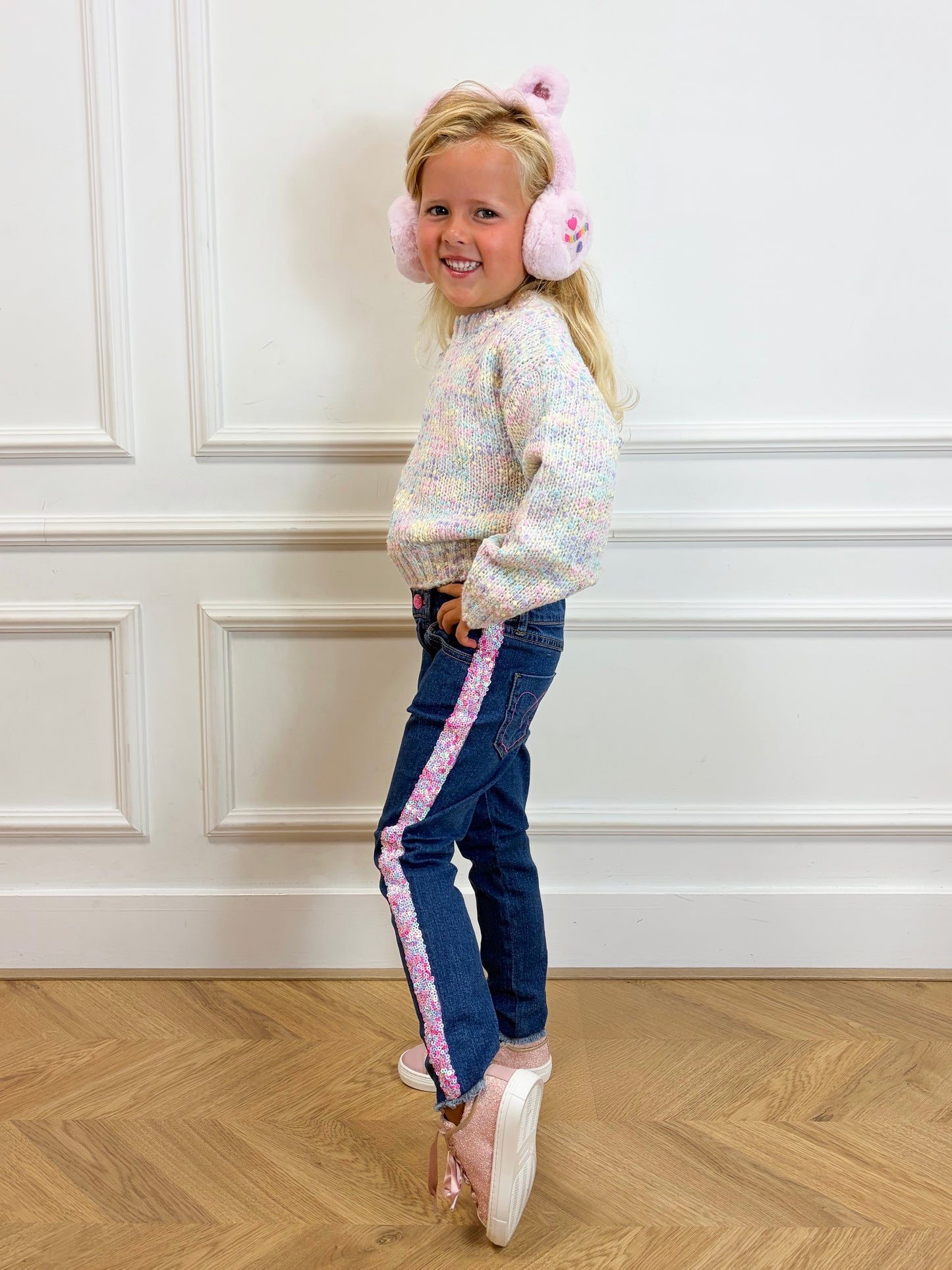 Jeans Blauw Meisjes met lovers - Billieblush