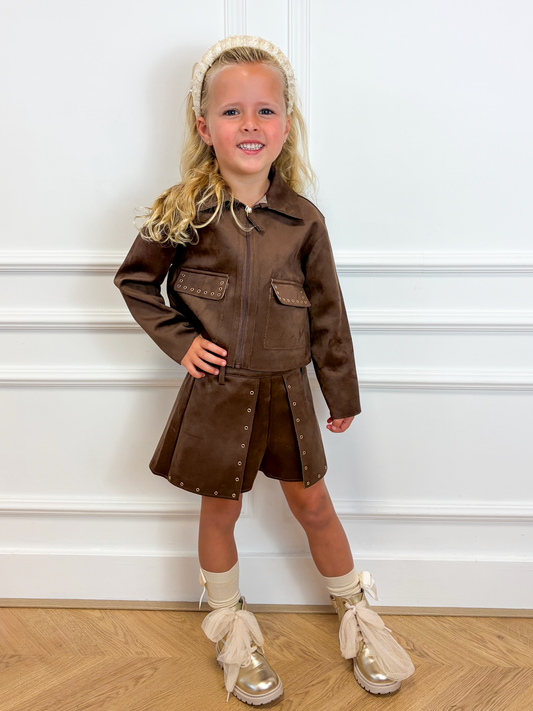 Broekje Suede Bruin Meisjes - Mayoral