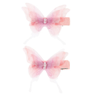 Haarclipjes Vlinder Roze - Souza