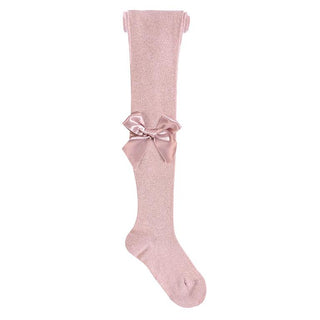 Condor Tights Bright With Satin Bow - Old Rose
