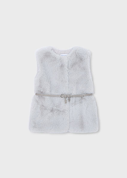 Fur Vest Belt Gray  - Mayoral